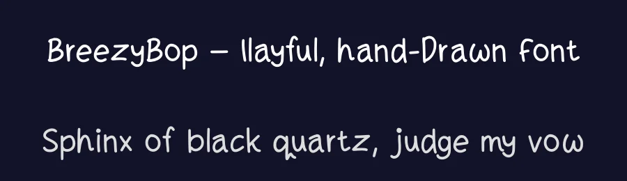 BreezyBop – Playful, hand-Drawn Font by KazeType — Script Handwritten Font — thumbnail 2