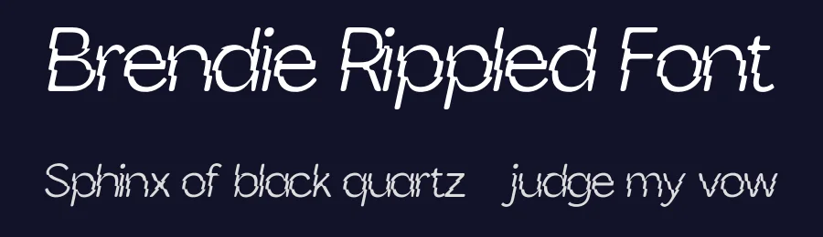 Brendie Rippled Font by craftsupplyco — Display Font — thumbnail 2