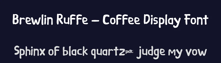 Brewlin Ruffe – Coffee Display Font by productype — Display Font — thumbnail 2