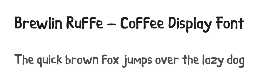Brewlin Ruffe – Coffee Display Font by productype — Display Font