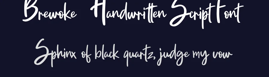 Brewoke – Handwritten Script Font by Fontysia — Script Handwritten Font — thumbnail 2