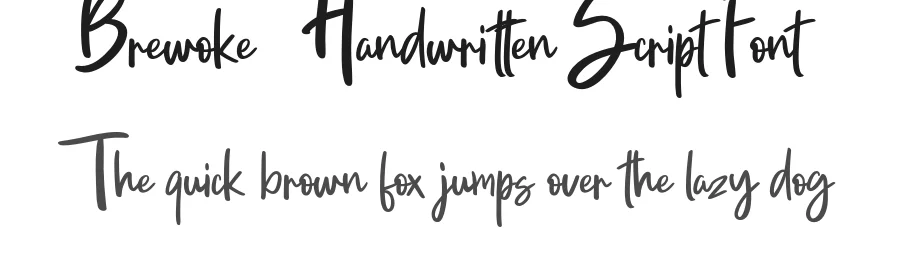 Brewoke – Handwritten Script Font by Fontysia — Script Handwritten Font