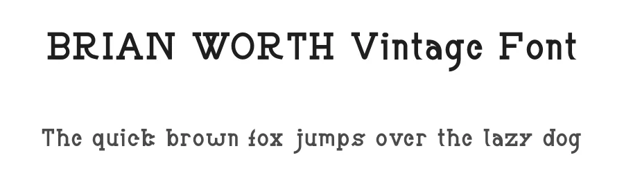 BRIAN WORTH Vintage Font by edricstudio — Sans Serif Font