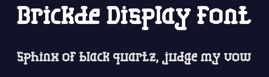 Brickde Display Font by Dhabee — Display Font — thumbnail 2