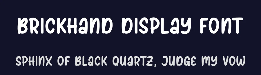 Brickhand Display Font by nurfdesigns — Display Font — thumbnail 2