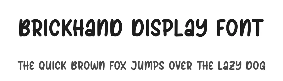 Brickhand Display Font by nurfdesigns — Display Font