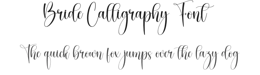 Bride Calligraphy Font by creativeletter — Script Handwritten Font