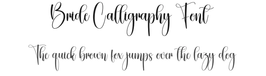 Bride Calligraphy Font by creativeletter — Script Handwritten Font