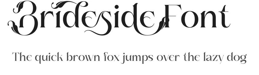 Brideside Font by burntilldead — Display Font