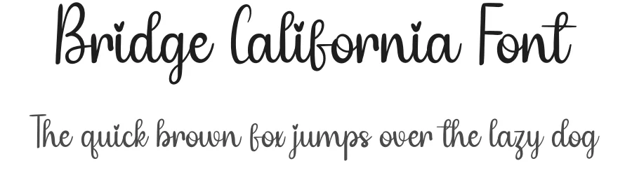 Bridge California Font by CREATIVE STUDIO β Script Handwritten Font