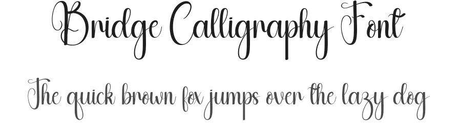 Bridge Calligraphy Font by andikastudio — Script Handwritten Font