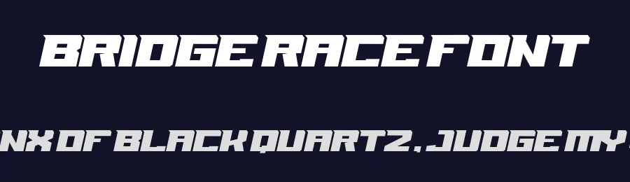 Bridge Race Font by handstype — Display Font — thumbnail 2
