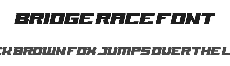 Bridge Race Font by handstype โ Display Font