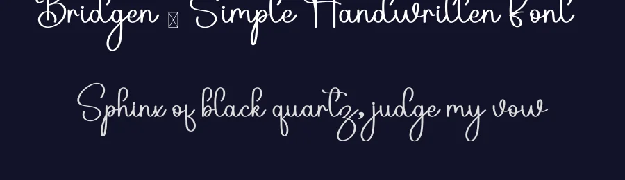 Bridgen – Simple Handwritten Font by inermediaSTUDIO — Script Handwritten Font — thumbnail 2