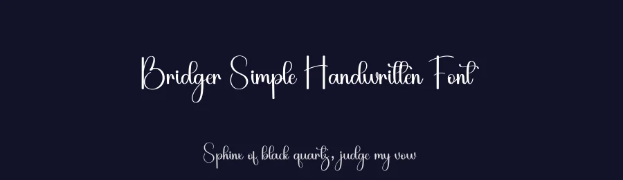 Bridger Simple Handwritten Font by freshtypeink — Script Handwritten Font — thumbnail 2