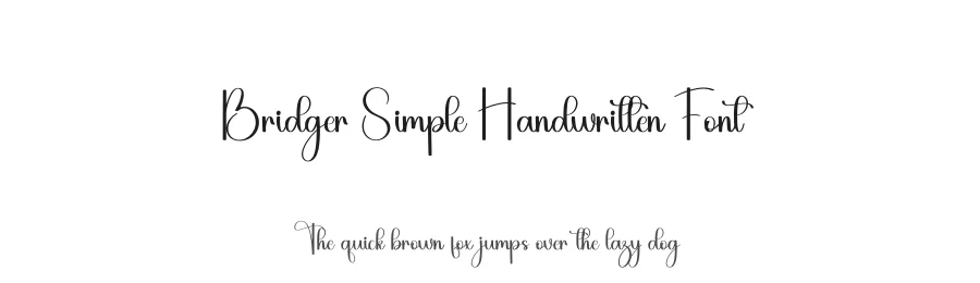 Bridger Simple Handwritten Font by freshtypeink — Script Handwritten Font