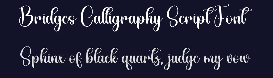 Bridges Calligraphy Script Font by creativeletter — Script Handwritten Font — thumbnail 2