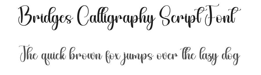 Bridges Calligraphy Script Font by creativeletter — Script Handwritten Font