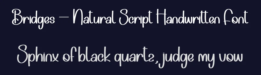 Bridges – Natural Script Handwritten Font by andikastudio — Script Handwritten Font — thumbnail 2