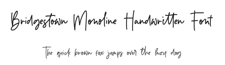 Bridgestown Monoline Handwritten Font by balpirick — Decorative Font