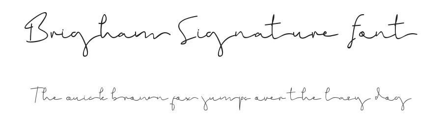 Brigham Signature Font by GlyphStyle — Script Handwritten Font