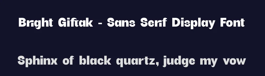 Bright Giftak – Sans Serif Display Font by timelesstype.co — Display Font — thumbnail 2