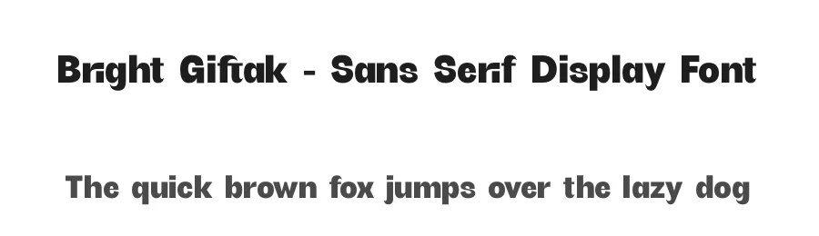 Bright Giftak – Sans Serif Display Font by timelesstype.co — Display Font