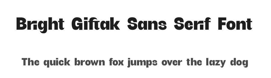 Bright Giftak Sans Serif Font by timelesstype.co — Sans Serif Font