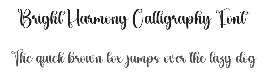 Bright Harmony Calligraphy Font by creativeletter — Script Handwritten Font