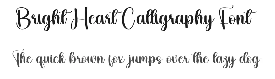 Bright Heart Calligraphy Font by andikastudio — Script Handwritten Font