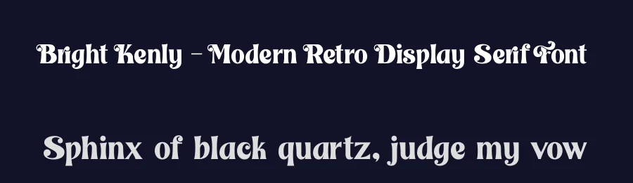 Bright Kenly – Modern Retro Display Serif Font by timelesstype.co — Display Font — thumbnail 2