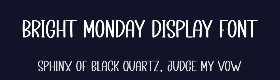 Bright Monday Display Font by creativeletter — Display Font — thumbnail 2