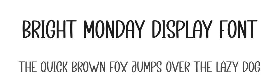 Bright Monday Display Font by creativeletter — Display Font