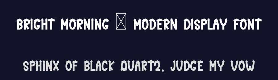 Bright Morning – Modern Display Font by freshtypeink — Display Font — thumbnail 2