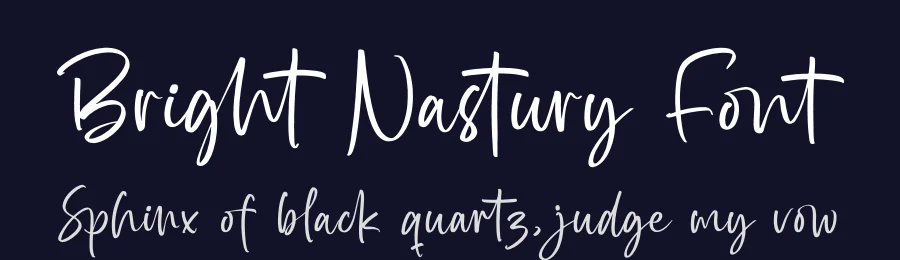 Bright Nastury Font by stylishtype.co — Script Handwritten Font — thumbnail 2