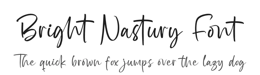 Bright Nastury Font by stylishtype.co — Script Handwritten Font