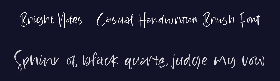 Bright Notes – Casual Handwritten Brush Font by stylishtype.co — Script Handwritten Font — thumbnail 2