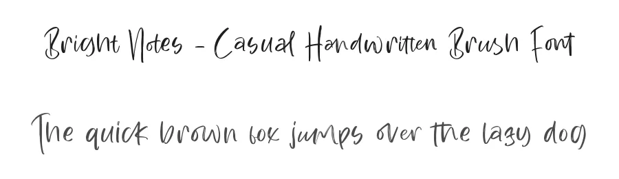 Bright Notes – Casual Handwritten Brush Font by stylishtype.co — Script Handwritten Font