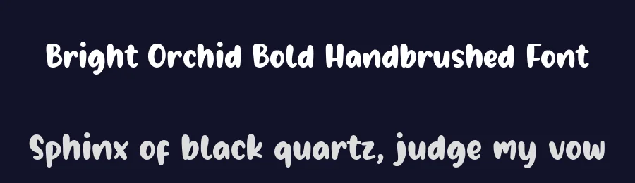 Bright Orchid Bold Handbrushed Font by balpirick — Script Handwritten Font — thumbnail 2