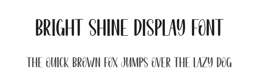 Bright Shine Display Font by creativeletter — Display Font