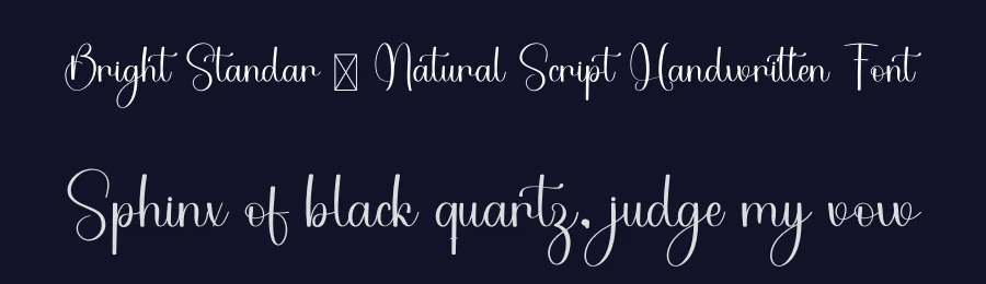 Bright Standar – Natural Script Handwritten Font by freshtypeink — Script Handwritten Font — thumbnail 2
