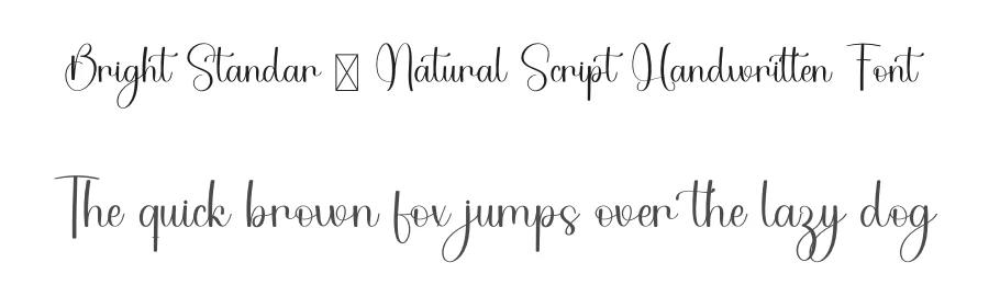Bright Standar – Natural Script Handwritten Font by freshtypeink — Script Handwritten Font
