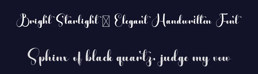 Bright Starlight – Elegant Handwritten Font by freshtypeink — Script Handwritten Font — thumbnail 2
