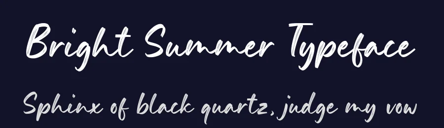 Bright Summer Typeface by Timur type — Script Handwritten Font — thumbnail 2