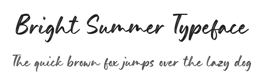 Bright Summer Typeface by Timur type — Script Handwritten Font