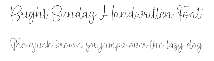 Bright Sunday Handwritten Font by creativeletter — Script Handwritten Font