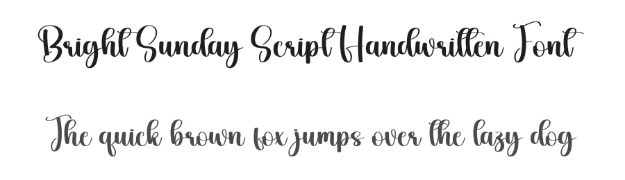 Bright Sunday Script Handwritten Font by creativeletter — Script Handwritten Font