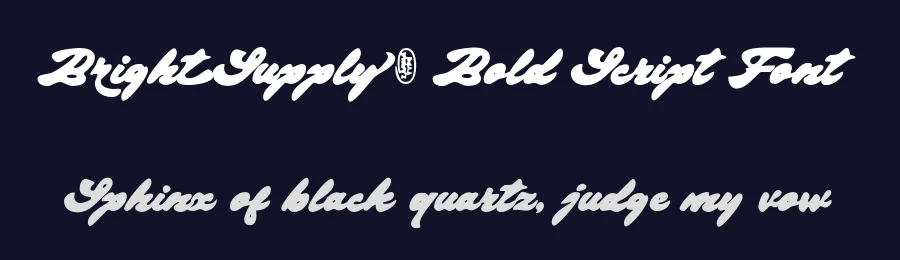Bright Supply – Bold Script Font by zarmatype — Display Font — thumbnail 2