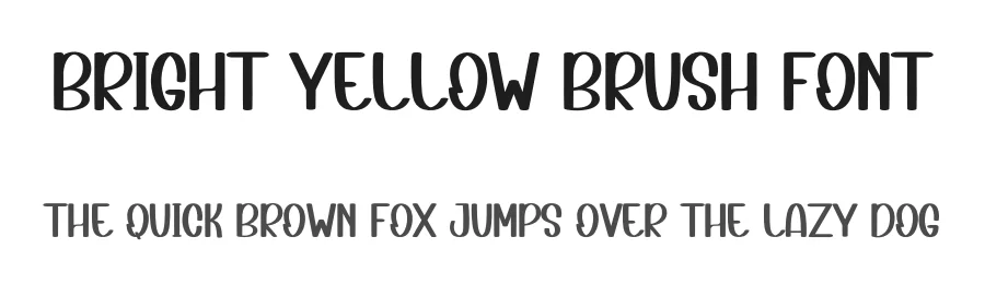 Bright Yellow Brush Font by inermediaSTUDIO — Display Font