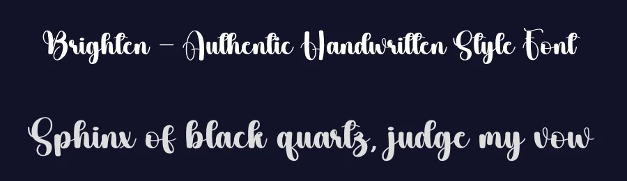 Brighten – Authentic Handwritten Style Font by creativeletter — Script Handwritten Font — thumbnail 2